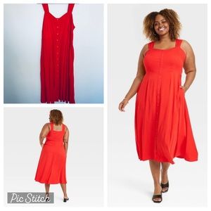 Ava & Viv burnt orange dress